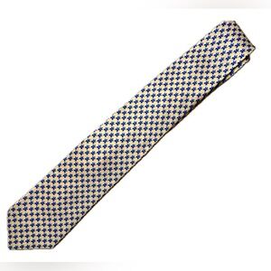 Stefano Ricci Yellow Silk Tie with Blue Frog Pattern